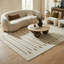 Tapis intérieur / beige à motif géométrique de 4 pi x 6 pi (3 pi 11 po x 5 pi 7 po) à motif de branches, tapis contemporain, à poils courts et résistant aux taches - salon, chambre à coucher, salle à manger et cuisine-1702647020