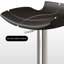Chaise d'appoint noire et argentée (dossier de 2)-1960477496-1960477497