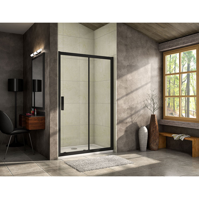 Aminullah 1200mm W x 1950mm H Framed Shower Enclosure with Clear Glass