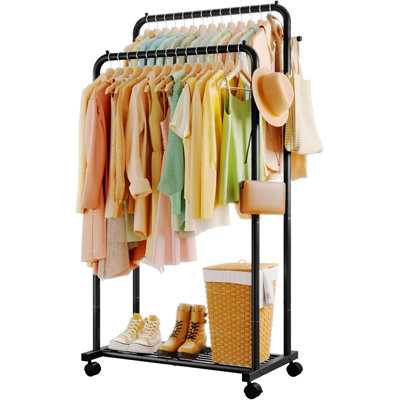 Double Pole Clothes Hanger With Mesh Frame
