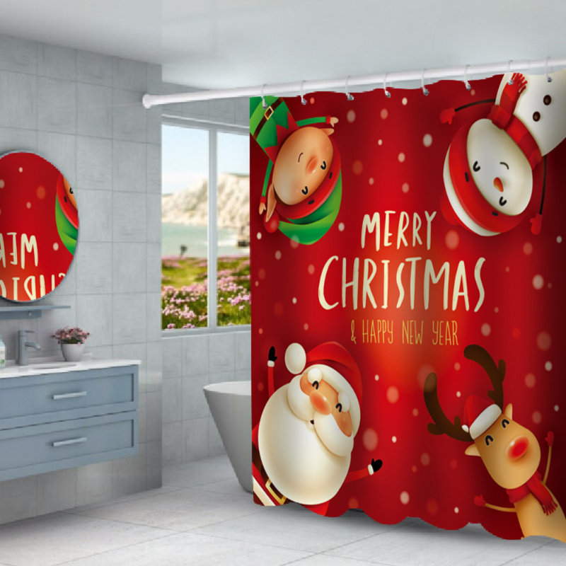 Ehrhard Abstract Shower Curtain with Hooks Included