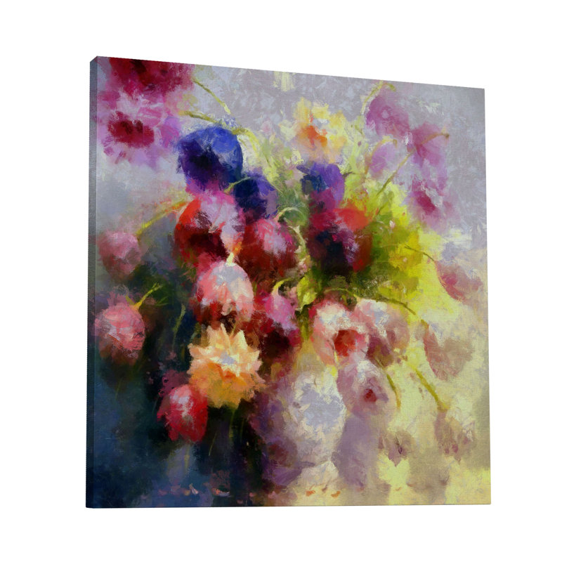 Abdouallah " Poppy Bouquet I ", 20" H x 20" W x 1.5" D