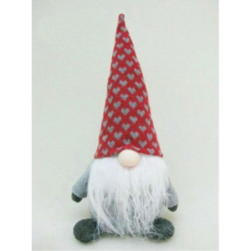 Figurine de noël pour table en peluche de père noël melvin "potelé