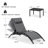 Outdoor Rust-Resistant Metal Chaise Lounge with Table-422563368