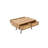 Modern Scandinavian Coffee Table with Metal Legs, Brown Melamine Coated Chipboard, 35.4 x 17.3 x 23.6 inches | Durable Design, Supports Up to 33 lbs | Elegant Solid Color, Perfect for Living Room & Lounge Spaces