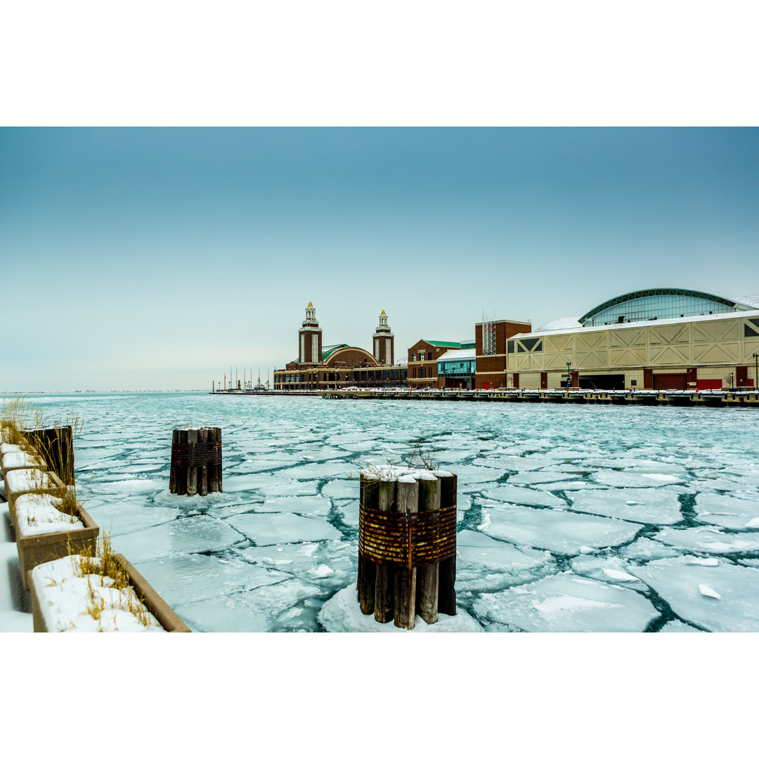 Frozen Lake Michigan - Wrapped Canvas Print