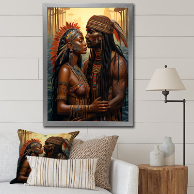 «Native Couple Celebrating Divine Love I - Couple», art mural