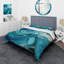 Blue Fluid Grind II - Ensemble de housse de couette abstrait - Microfibre de polyester-110398179