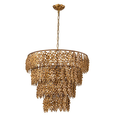 Kyleen Coral Luxe Pendant in Gold Leaf