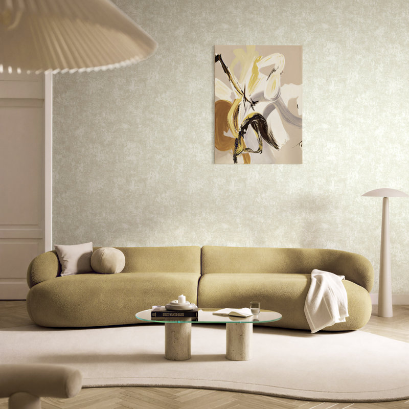 Solid Color Modern Roll , Beige
