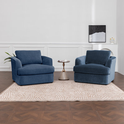 Ensemble de 2 fauteuils en velours Alameda