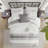 6 Piece Cotton Jacquard Oversized Comforter Set White/Grey Queen-117492943-117492947