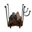 Handcrafted Rectangle Fireplace Log Rack Black