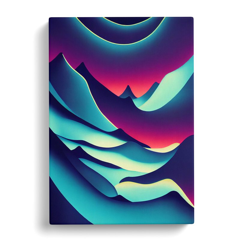 Glacier Neon - Wrapped Canvas, 76cm H x 50cm W x 3cm D