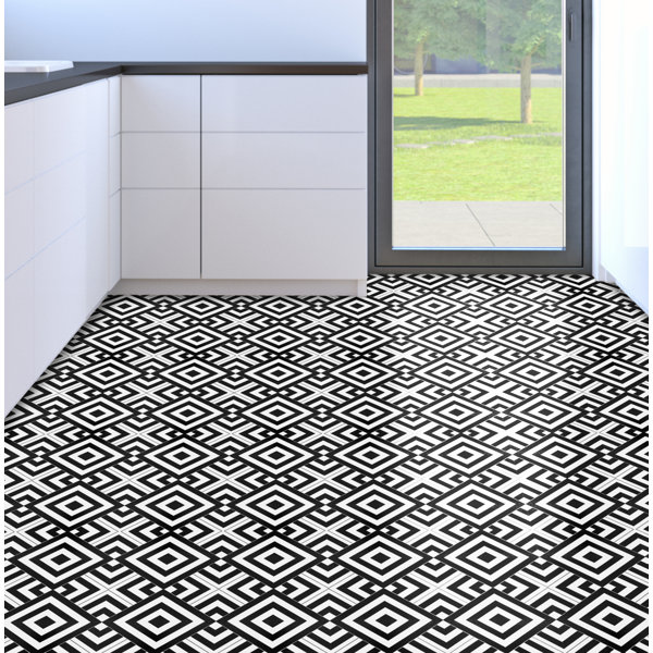 Black And White Vinyl Floor Tiles, Thickness: 4.5 mm