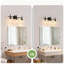 3-Light Bathroom Vanity Light Fixture, Modern Matte Black Wall Sconce With Clear Glass Shades, Adjustable Mounting For Mirror Lighting In Bathroom, Hallway, Cabinet