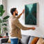 Rails Through Winter Forest Scandinavian - Wrapped Canvas-278814562-278814573