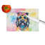 Scottish Terrier Hippie Dawg Glass Cutting Board Large