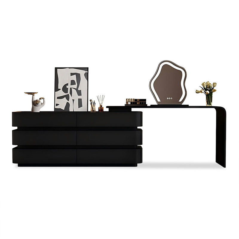 Makeup Vanity with Light mirror,6 drawers