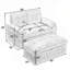 Canapé inclinable de loisir double avec dossier réglable, accoudoirs rembourrés, charge USB, support pour téléphone et repose-pieds de rangement-1372311205