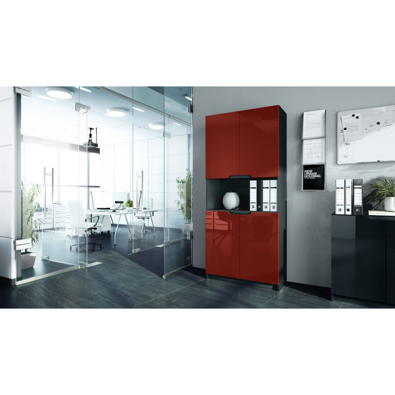 Mazeppa 4 -Door 4 -Shelf, Bordeaux 