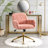 Pink Office Chair, Artificial Rabbit Hair Home Office Chair, With Golden Metal Base, Adjustable Desk Chair Swivel Office Chair, Vanity Chair-365635857