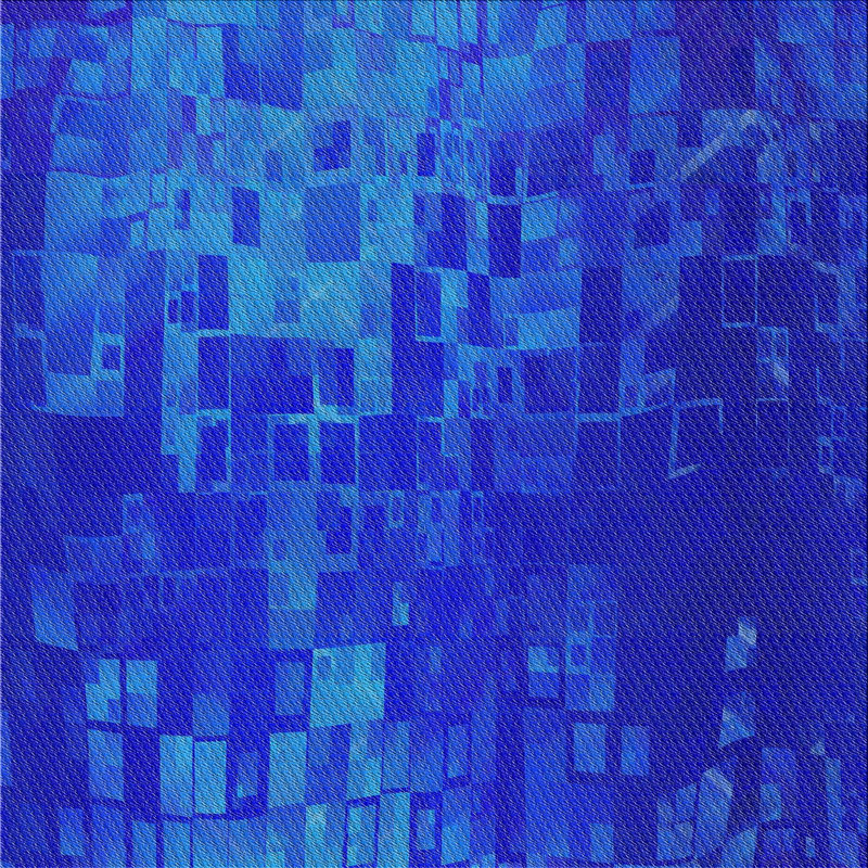 Tapis de zone bleue à motifs, Carré 5 pi
