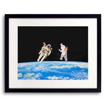 The Astronaut And The Easter Bunny: A Space Odyssey Print by Tom Blood