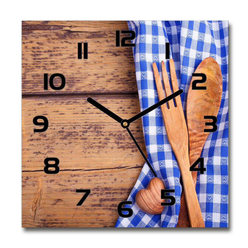 Ilonca Glass Wall Clock, Black
