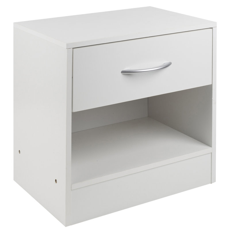 Antona 39cm W Manufactured Wood Bedside Table, White