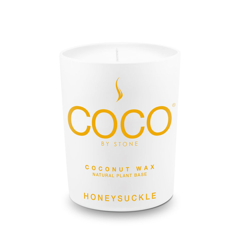 Bougie en cire de chèvrefeuille et abricot, Pot de 6,5 oz
