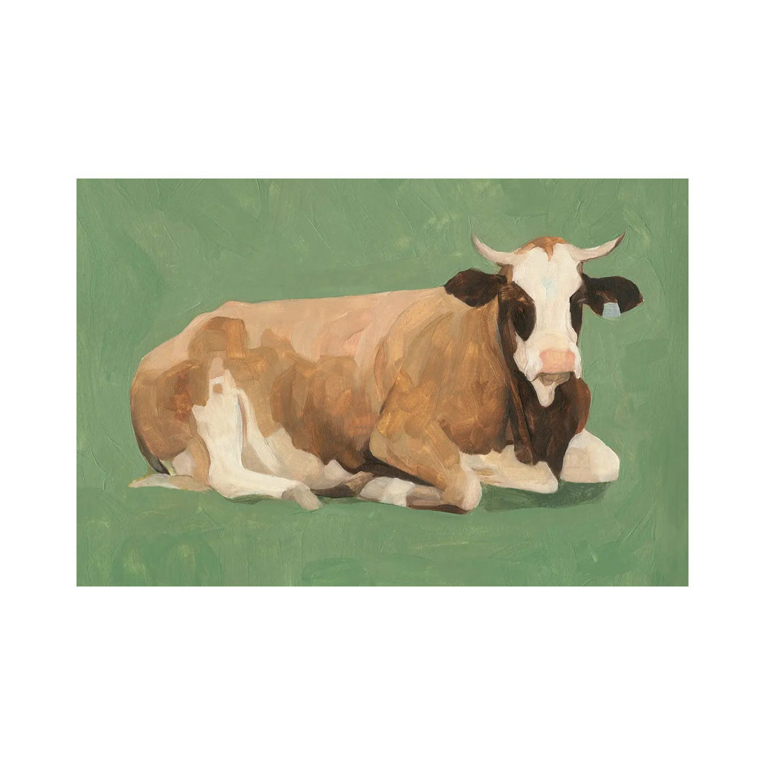 How Now Brown Cow II von Emma Scarvey - No Frame Gallery-Wrapped Canvas Giclée on Canvas