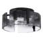  Plafonnier encastré 3 lumières Vinesha en noir mat avec verre d'eau fumé-360482397-360482398