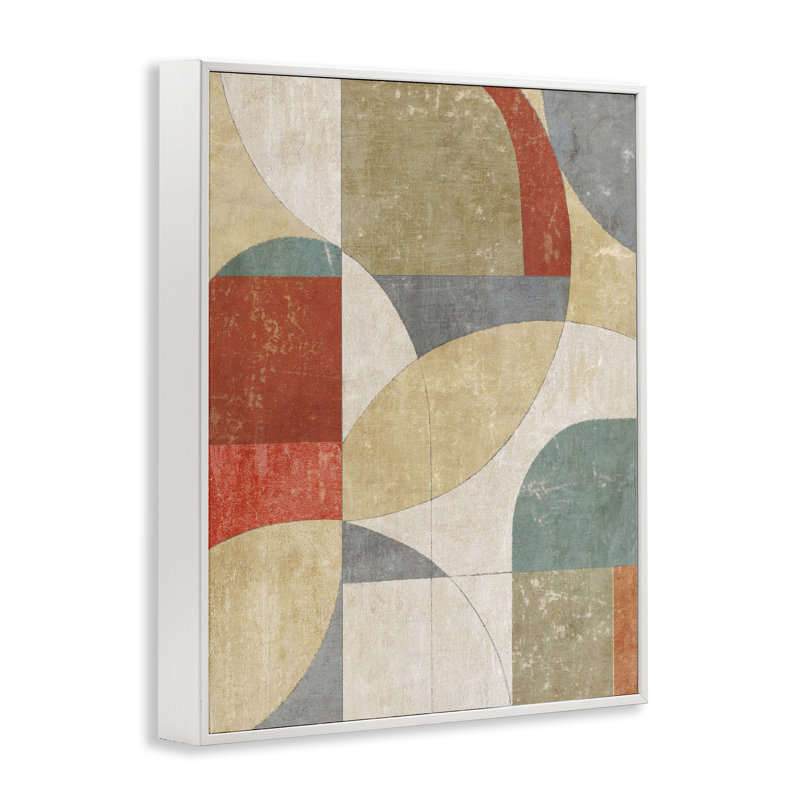 «Retro Arches Collage», giclée par Suzanne Nicoll, H 14 po x l 11 po, Estampe numérique encadrée blanc bord de mer