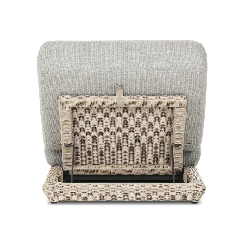 Evander Outdoor Chaise-Ramiro Ecru