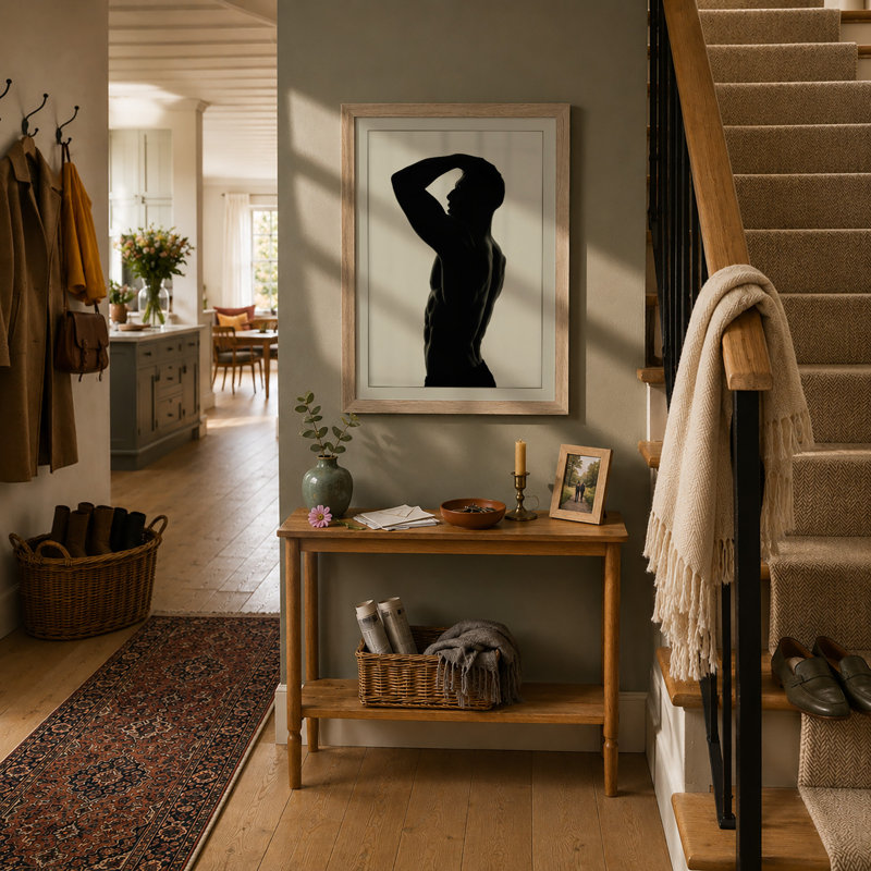 Graceful Silhouette Minimalist - Print, A1 - 84.1 x 59.4 cm, Oak