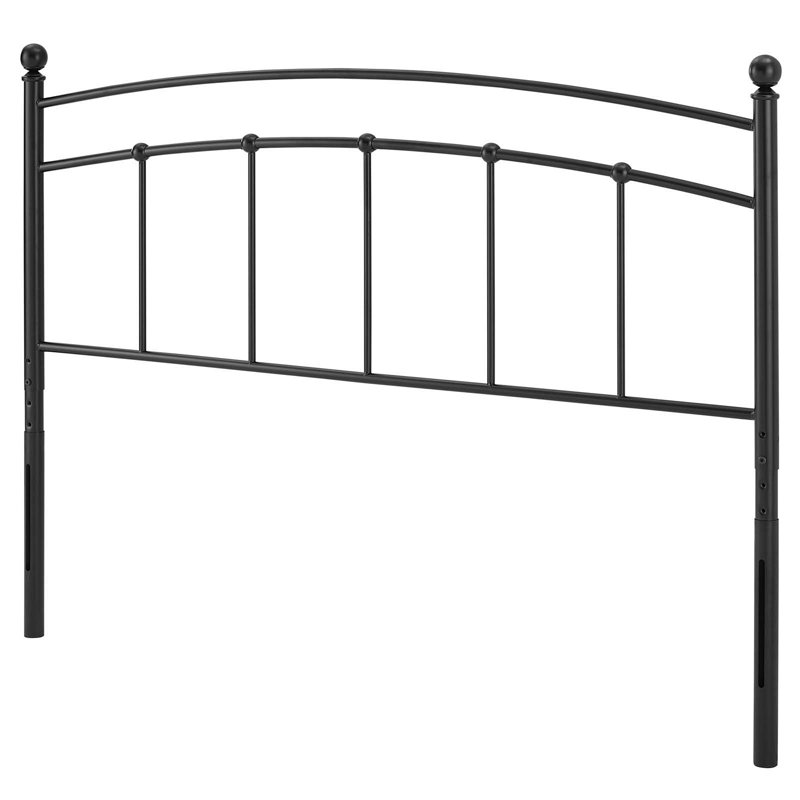 Tête de lit en métal Abigail, Noir, Simple