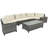 8-Pieces Outdoor Wicker Round Sofa Set, Half-Moon Sectional Sets All Weather, Curved Sofa Set With Rectangular Coffee Table, PE Rattan Water-Resistant And UV Protected, Movable Cushion-1169765888