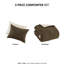 Édredon très grand chenille en tricot gaufré - 100%, couleur brune, 2 taies décoratives, lavable à la machine, revers brun confortable, avec envers