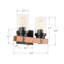 Chenier 2-Light Bernadette Modern Wall Light Sconce Chrome Hardwired Bedroom Bathroom Hallway