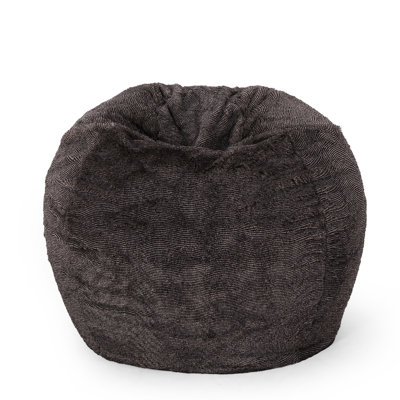 Fauteuil à billes en fausse fourrure brun de 3 pieds. Design moderne pour la détente. Housse amovible avec fermeture à glissière. Rembourrage en mousse durable arrondi - brun / beige. Chic et confortable. Housse à fermeture à glissière. Rembourrage