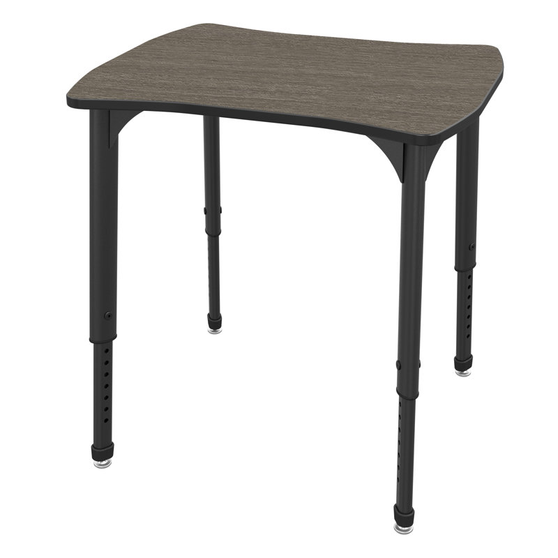 Bureau collaboratif à hauteur réglable Apex Series, Filet étain, Noir