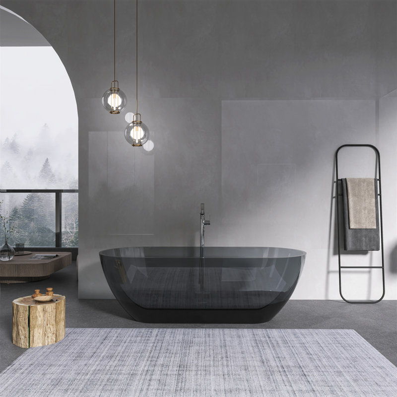 Baignoire de trempage autoportante 68,9 pouces