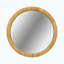 Miroir mural rond en rotin naturel Dia