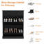 Armoire à chaussures cannelée avec 2 tiroirs rabattables et 1 tiroir, organisateur de rangement de chaussures d'entrée mince avec tablettes réglables-1448014130