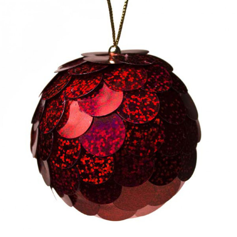 8cm Bauble, Red