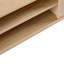 55.12" Rattan TV cabinet, double sliding doors for storage,  adjustable shelf, solid wood legs