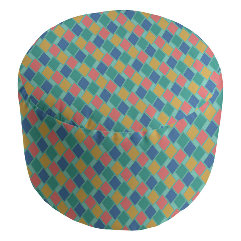 Repose-pieds Avicia, Corail / jaune / bleu royal