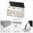 Shoe Storage Bench With Cushion, Entryway Bench With Lift Top Storage Box, 2-Tier Shoe Rack Bench, Adjustable Shelf, For Hallway, Bedroom, Cloakroom, White And Grey