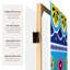 6 Ft. Tall Double Sided Neon Lotus Canvas Room Divider